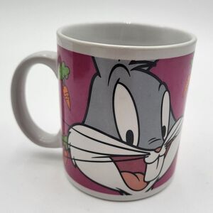 Looney Tunes Bugs Bunny 10oz Gibson‎ White Purple Ceramic Coffee Mug